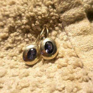 Silver Amerthyst vintage errings